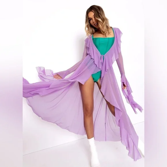 BLACKMILK Ocean Flower Flouncy ROBE! - Picture 6 of 8